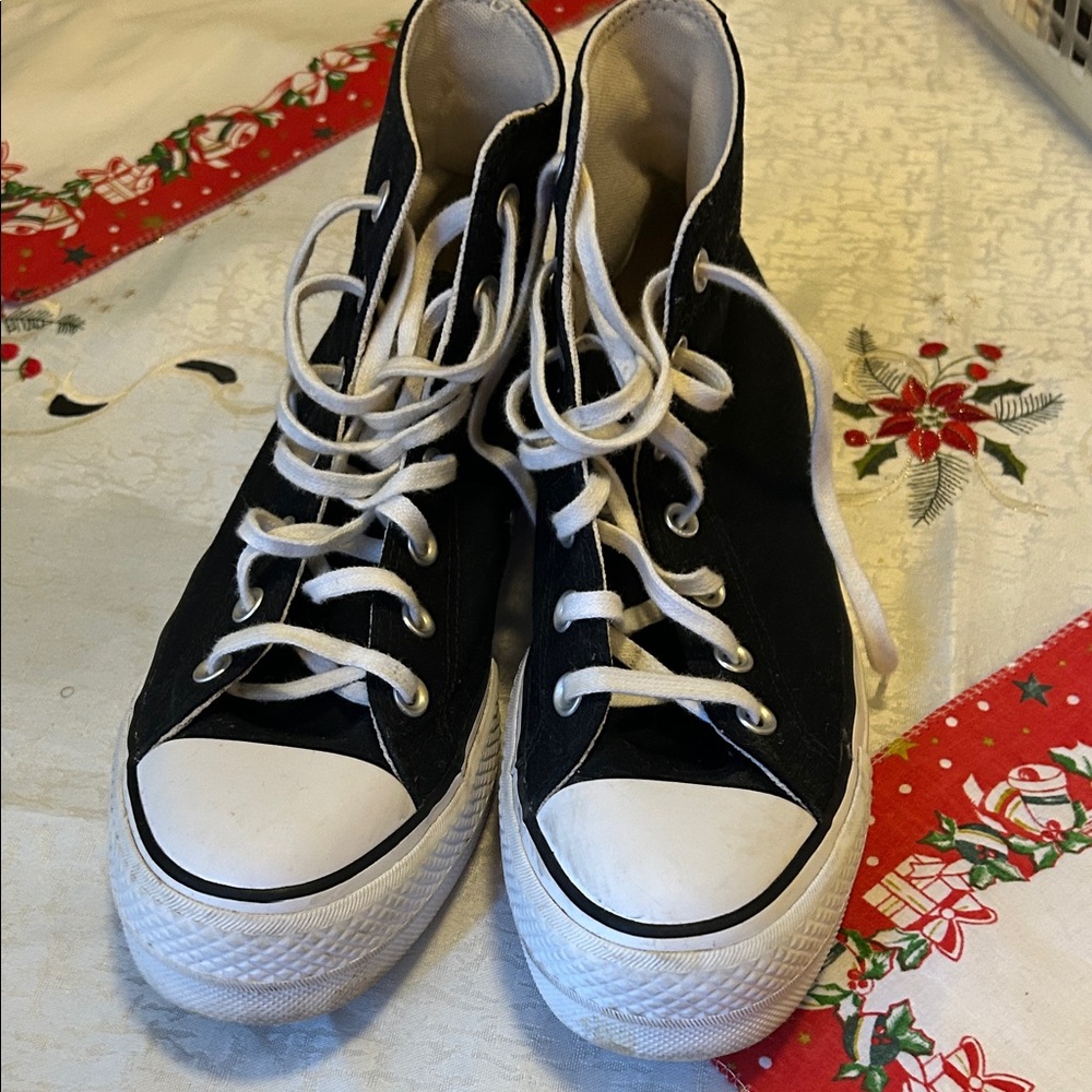 Converse Kids Classic Black and White Sneakers - Picture 2 of 4
